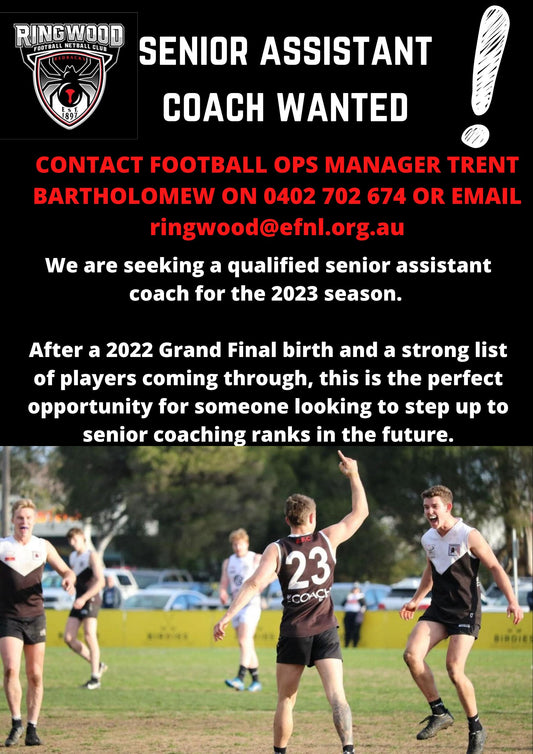 Senior Assistant Coach Wanted