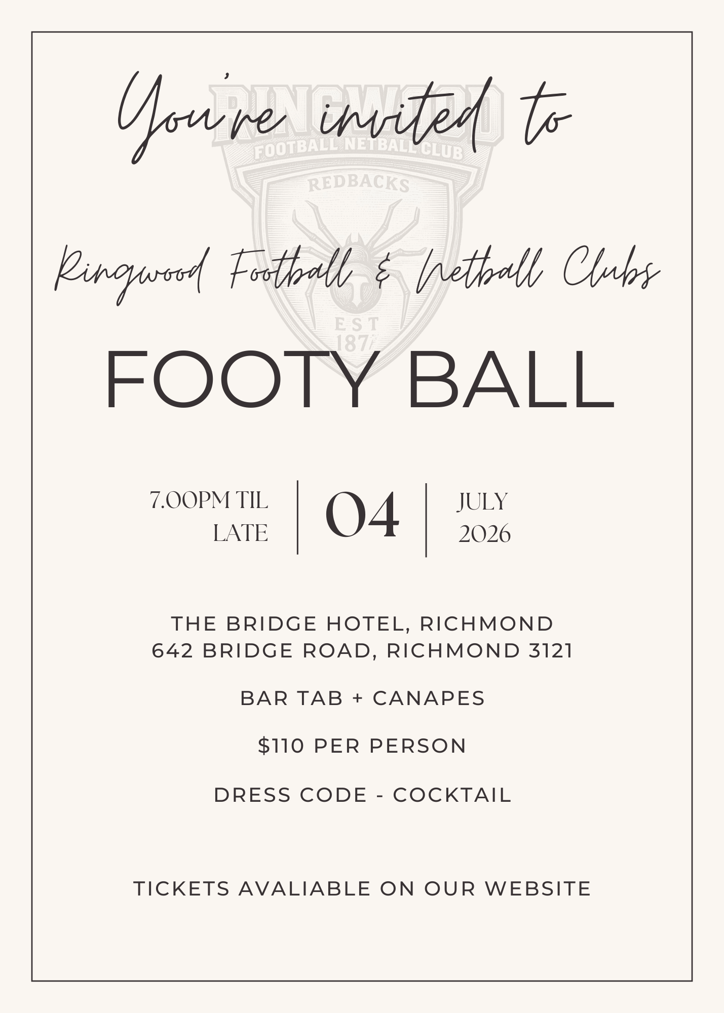 RFNC Footy Ball 2026